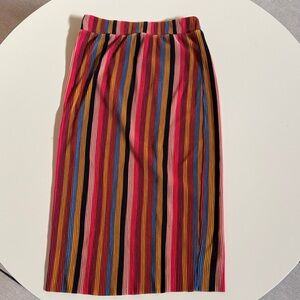 Wild Fable Vibrant Striped Midi Skirt
